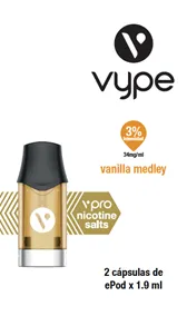 Capsula Vuse Epod Vainilla Medley x 2 Intensidad 3%