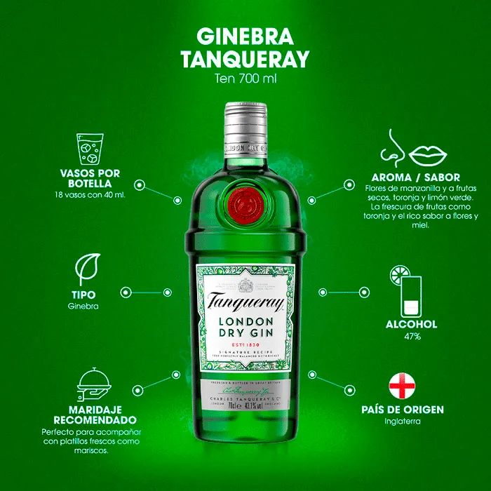 Tanqueray London Dry Gin x 700ml