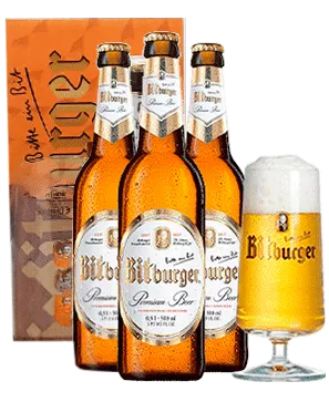 3 botellas de Bitburger GiftPack x 330ml